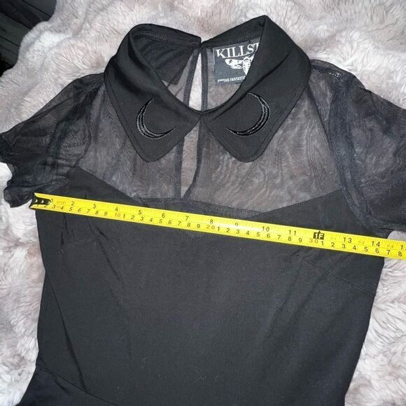 Killstar Goth Collar Sheer Dress, Size XSmall - Picture 12 of 16